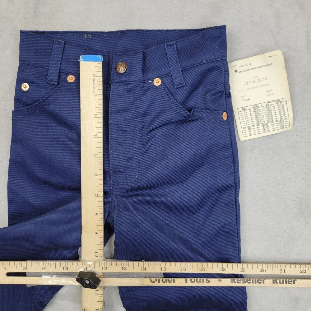 Vintage Levis Jeans‎ Boys 7 Slim Double Knee Made USA Hardware 80s Kids Pants